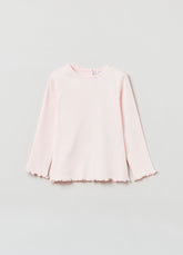 Ovs Long-Sleeved T-Shirt With Scalloped Trims
